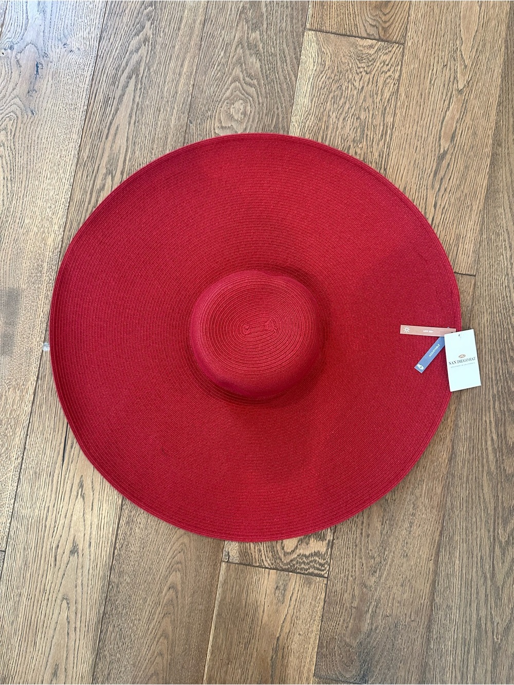 XL Brim San Diego Hat Company Sun Hat in vibrant red NWT - Picture 8 of 10